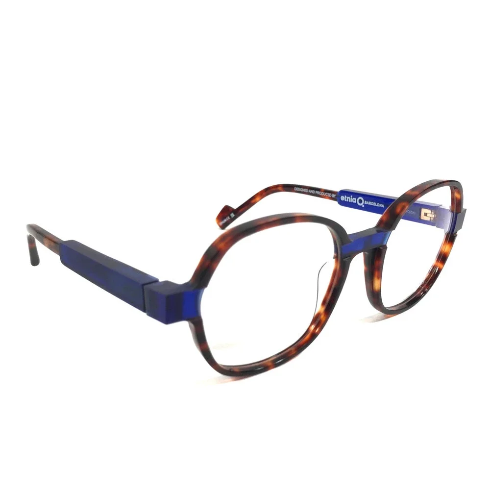 Etnia Barcelona Eyeglasses Frames CHROMA N42 HVBL Havana Blue Brown 52-19-140